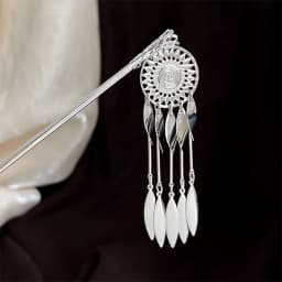Neo-chinese Style Flower Hairpin Ink Colored Flower Tassel Hair Stick For Women Girls Elegant Exquisite Fashion Hair Accessories