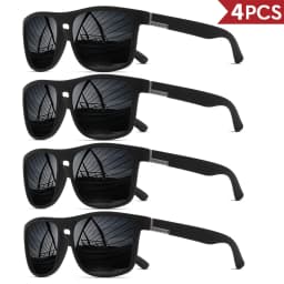 1/2/3/4PCS Men's Classic Square Polarized Sports Sunglasses Lightweight PC Frame UV400 Unisex Durability Driving Fishing Cycling