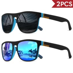 1/2/3/4PCS Men's Classic Square Polarized Sports Sunglasses Lightweight PC Frame UV400 Unisex Durability Driving Fishing Cycling