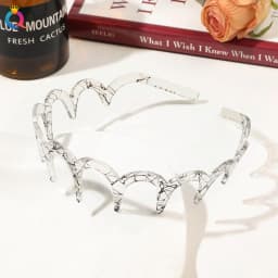 Fashion Wave Headbands for Women Solid Color Toothed Non-slip Hair Bands Girl Face Wash Sports Hairbands Hair Accessories