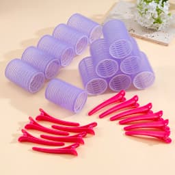 24pcs/Set Self Grip Hair Rollers No Heat Hair Clip Curlers Heatless Curls Hair Bangs Volume Self-adhesive Hook DIY Styling Tools