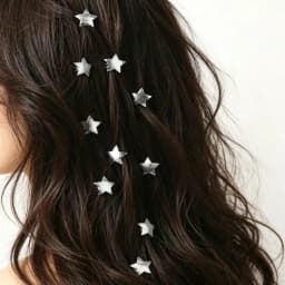 10 pieces of gold and silver star hairpins. Bohemian style hair accessories. Beach style women's hair accessories.