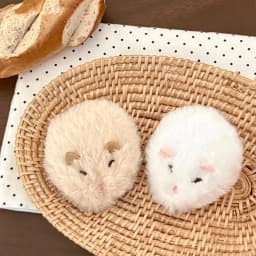 1/2 Pcs Cute Plush Hamster Hair Clip Versatile Fury Hairband Clip Edge Clip Hair Accessories Temperament Shattered Hair Clip