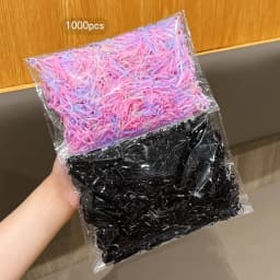 1000 black elastic and durable rubber bands suitable for daily use