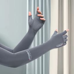 Summer Anti-UV Cooling Ice Silk Arm Sleeves Breathable Stretchy Cover UV Protection Sun Sleeves for Cycling Running Sports
