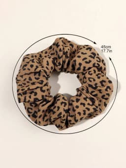 3Pcs Elegant Vintage Leopard Print Fabric Hair Scrunchies, Daily Home Hair AccessoriesHair Ties Scrunchy Hair Ties ,Head Piece