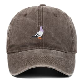 Baseball cap suitable for all seasons, pigeon embroidery pattern, men's and women's daily casual fashion, outdoor sun protection
