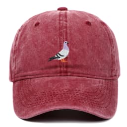 Baseball cap suitable for all seasons, pigeon embroidery pattern, men's and women's daily casual fashion, outdoor sun protection
