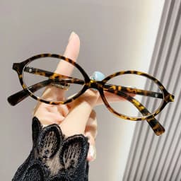 Y2K Retro Oval Frame Glasses Women Female Sweet Cool Eyewear Trend Reading Computer Anti Blue Light Eyeglasses