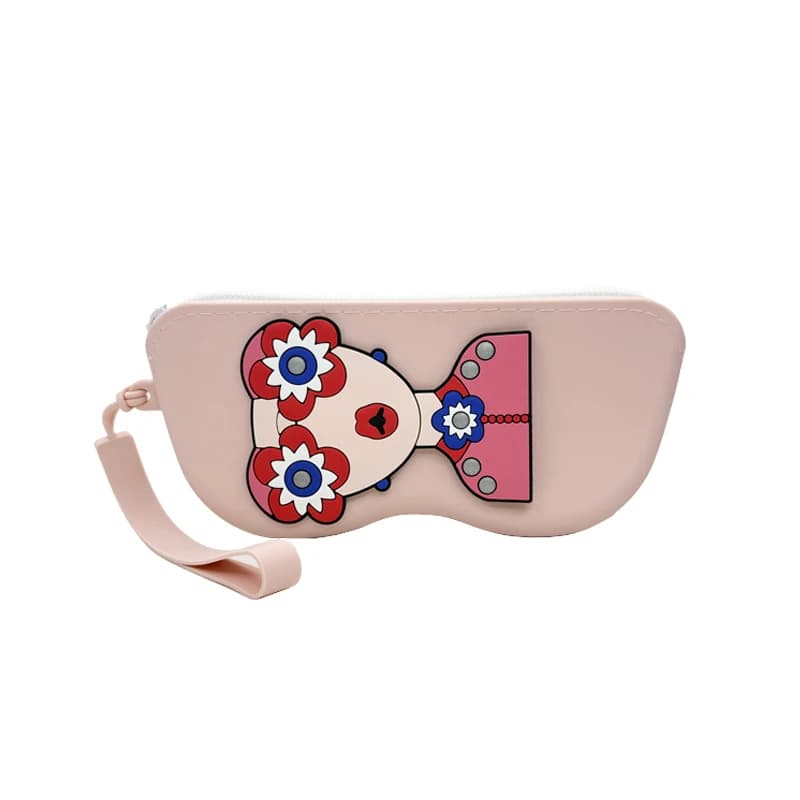 Flexible Silicone Eyeglass Pouch | Cute Goddess Style Eyewear Case for Women, Durable Travel Glasses Holder