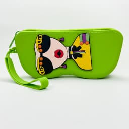 Flexible Silicone Eyeglass Pouch | Cute Goddess Style Eyewear Case for Women, Durable Travel Glasses Holder