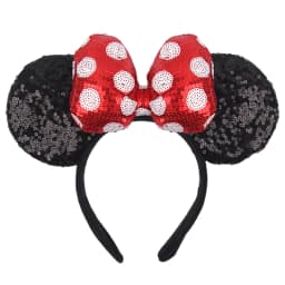 1pc Mouse Ears Headband Girls And Kids 4 Inch Polka Dot Bow Hairdband Holiday Party Travel DIY Hair Accessories