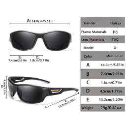 Men's Polarized Sunglasses Camo Military Style UV400 Protection for Cycling Riding Fishing Running And Driving Festival Gift