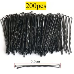 50-600pcs Black Straight Line Hair Clip U-shaped Needle Lady Hairpins Curly Wavy Grips Women Bobby Pins Styling Hair Accessories