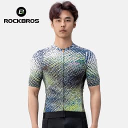 ROCKBROS Summer Cycling Jersey Breathable High Elastic Short Sleeves Jersey Shirt Male Cycling Jersey Set Men Cycling Clothing