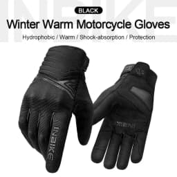 INBIKE Winter Cycling Gloves Men Full Finger Bicycle MTB Motorcycle Gloves Man Touchscreen Shockproof Glove for Motor Driving