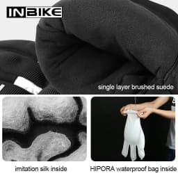 INBIKE Winter Cycling Gloves Men Full Finger Bicycle MTB Motorcycle Gloves Man Touchscreen Shockproof Glove for Motor Driving