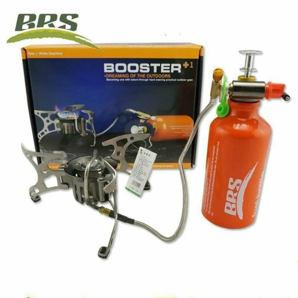 BRS-8 Outdoor Portable Oil/Gas Multi-Use Camping Stoves With One Fuel Bottle Hiking Foldable Cookware Picnic Cooking Burners Set