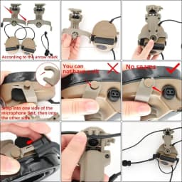 TAC-SKY Tactical Helmet Ops Core ARCRail Adapter Helmet Mount is Suitable for Tactical COMTA II COMTA III Shooting Headse