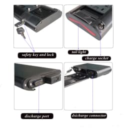 Ultra Thin 24V 36Ah E-Bike Battery Rear Rack Carrier Ebike Battery 36V 8Ah 10Ah 24V 10Ah Electric Bike Battery + Charger