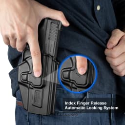 Springfield 45 XD Holster, OWB Holster Fit Springfield XD 4'' Service Model 9MM/.40 S&W/.45 ACP Tactical Holster with Paddle