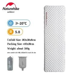 Naturehike Air Mats R Value 5.8 Outdoor Sleeping Pad Ultralight Travel Camping Mattress 1 Person Air Cushion Hiking Trekking