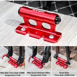 MUQZI Bike Fork Mount Rack Car Roof Rack Car Carrier Bracket MTB Road Folding Bicycle Quick Release Thru Axle Mount Adapter