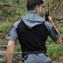 Men's Shirt Tactical T-shirt Safari Combat Shirts Hooded Men Clothing Hunting Clothes Camping Hiking Tees Wear-resistant