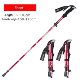 Collapsible Walking Sticks 2Pcs Ultralight Trekking Poles Hiking Travel Anti Shock Alpinism Pole Telescopic Pole Outdoor Running