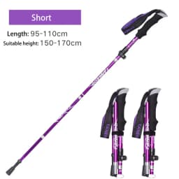 Collapsible Walking Sticks 2Pcs Ultralight Trekking Poles Hiking Travel Anti Shock Alpinism Pole Telescopic Pole Outdoor Running