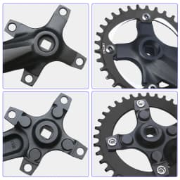 104BCD Bicycle Crank Sprocket 152/165/170mm Square Hole MTB Bike Crankset 30T 32T 34T 36T 38T 40T 42T Single Speed Chainring