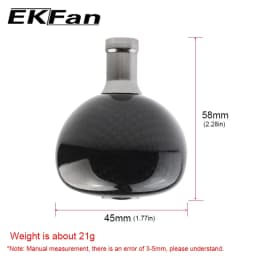 EKFan High Quality 38MM/45MM/48MM Carbon Fiber Fishing Reel Handle Knobs For SHI Bait Casting Spinning Reels Fishing Tackle