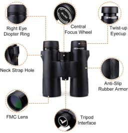 Svbony SV47 Binoculars 8x42/10x42 HD Waterproof BirdWatching Moncular Telescope for Adults FMC Bak4 Prism for Hunting Camping