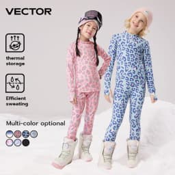 VECTOR Children's Ultra Soft Winter Quick Dry Base Layering Set Microfiber Fleece Thermal Underwear Long Johns Set Clothes