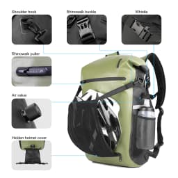 Rhinowalk 22L Waterproof Bike Pannier Bag Portable Cycling Backpack Bicycle Rear Rack MTB Trunk Bag Pack Luggage Carry