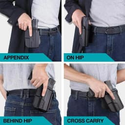 For G17/G19 (Gen1-5),G23/G31/G32/G22(Gen3-4),G19X/G45/G44 Holster,Polymer Thumb Release OWB Paddle Bag Tactical Tools Right hand