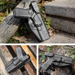 For Glock 17/19/19x/ 23/31/32/45(Gen 1-5) G22 (Gen 1-4) Level III,OWB Holster,Retention Polymer Tactical Bag | Gun & Flower