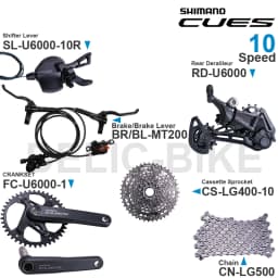 SHIMANO CUES U6000 Groupset SL-U6000-10R RD-U6000 FC-U6000-1 CS-LG300 CS-LG400 CN-LG500 MT200 DISC BRAKE Original Parts