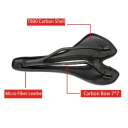 High Quality Carbon Fiber Saddle Mtb/ Road Carbon Cushion 115g Cycling Bicycle Seat 270 * 143mm