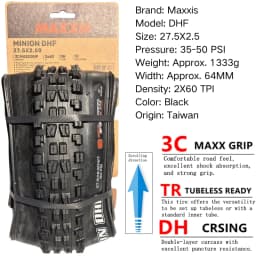 Maxxis Minion DHF (M301Ru) 26x2.3 27.5x2.3/2.5/2.8 29x2.3/2.5 Folding Downhill Tires For Mountain Bikes Are More Wear-resistant