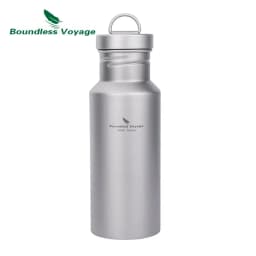 Boundless Voyage Titanium Water Bottle with Lid Wide Mouth Leak-Proof Reusable Sport Drinking Bottle for Camping 400/550/750ml