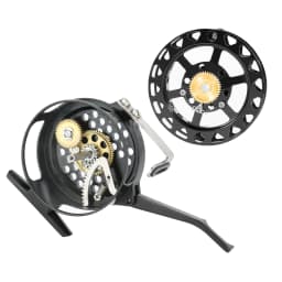 Automatic Fly Fishing Reel Spool Removeable CNC Machined Aluminum 75mm Out Diameter Large-Arbour for Freshwater Nymph Fishing