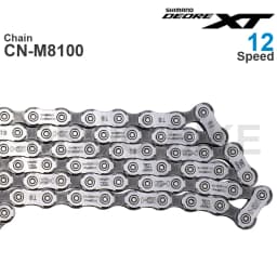 Original SHIMANO DEORE XT M8100- 12-Speed Bicycle Chains CN-M8100 HYPERGLIDE+ - SIL-TEC - MTB Chain 116/126L with Quick Link