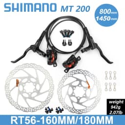 Shimano BR MT200 Hydraulic Disc Brake 1550 1500 1450 850 800mm Left Front Right Rear Brake Set RT-10/26/56 160 180mm Rotor