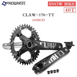 Prowheel Snow Bike Crankset 170mm Fat Bike Crank Sets 30T 32T 34T 36T 38T 40T 42T Sprocket 176/192mm Bottom Bracket E-Bike Part
