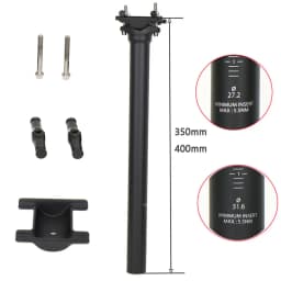 Ultralight Full Carbon Seat Post Road Bike Seat Mountain Bicycle Seatpost UD Black Length 350 / 400mm