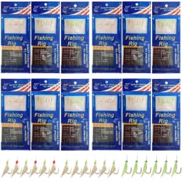 200Packs Fishing Lure Rigs Bait Jigs Hooks Fishing Bait Rigs With Swivel Snap String Hooks For Freshwater Saltwater