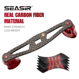 SEASIR Carbon Fiber Fishing Reel Handle Ultra Light Carbon Grip 6 COLORS Refit For Baitcasting Reel DIY Fishing Accessories
