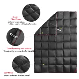 Colorful Duck Down Outdoor Camping Blanket, Waterproof, Windproof, Wearable, Hiking Mattress for Adults, Campcamp, Multi-Size