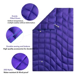 Colorful Duck Down Outdoor Camping Blanket, Waterproof, Windproof, Wearable, Hiking Mattress for Adults, Campcamp, Multi-Size